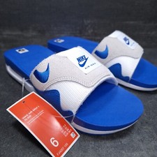 Nike Air Max 1 Slide Sandals Mens Sz 6 Royal Blue White Gray FJ4007 100 Wmns 7.5