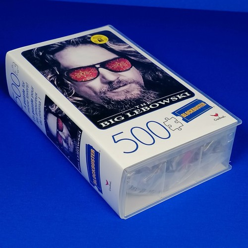 500 Piece Big Lebowski Classic Movie VHS Case Blockbuster Jigsaw Gift NEW - Picture 4 of 6