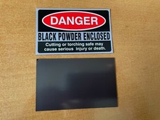 Danger Black Powder Enclosed Gun Safe Stickers Magnets Security Warning Decal