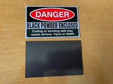  Danger black powder enclosed gun safe Stickers & Magnets security warning decal