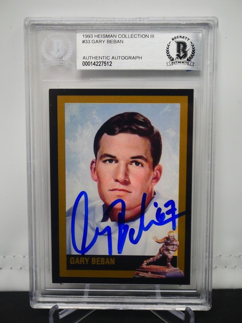 GARY BEBAN 1993 HEISMAN COLLECTION III #33 - BGS AUTHENTIC AUTO - UCLA *16966