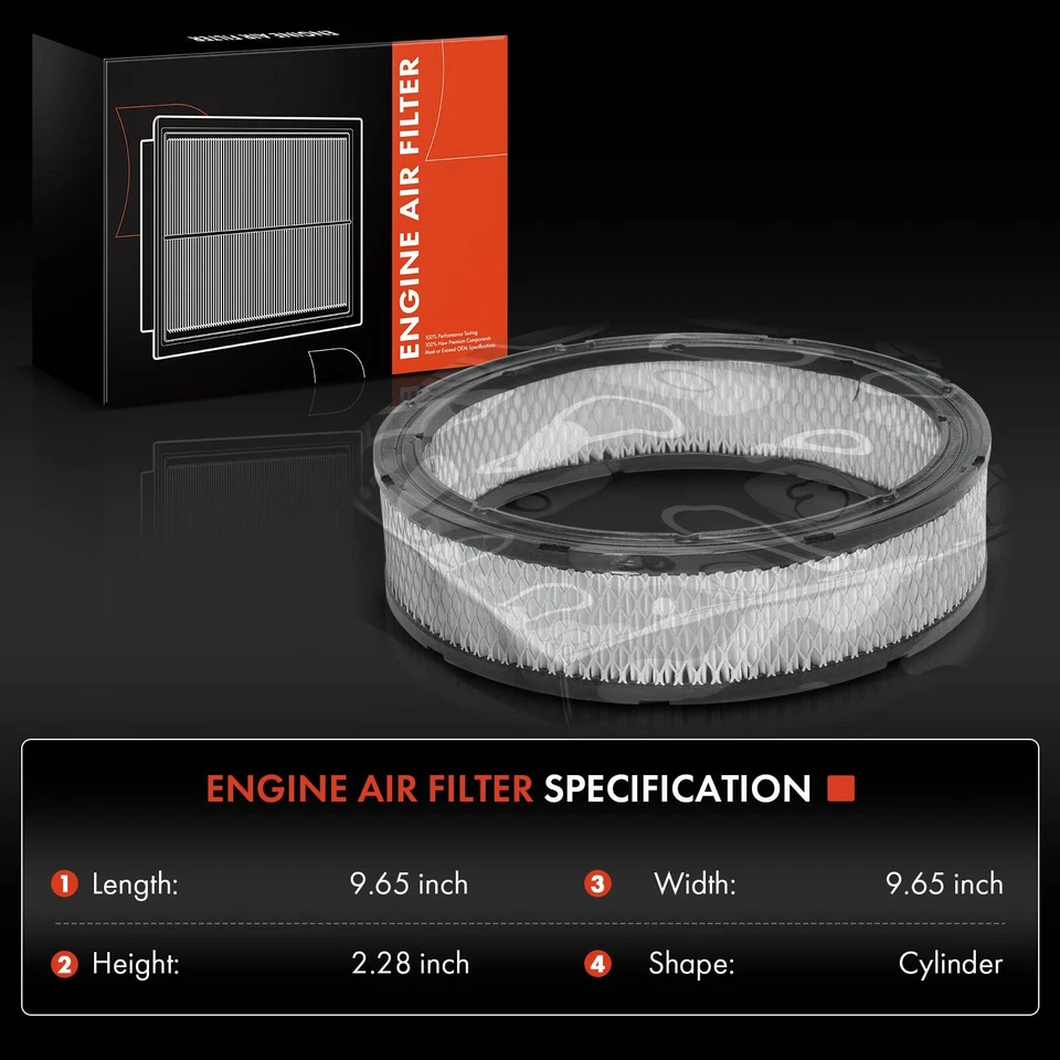 Воздушный фильтр двигателя для Ford F-250 F-350 LTD Dodge D200 W150 American Motors AMX - Изображение 2 из 4