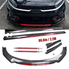 Front Bumper Lip Spoiler Splitter Carbon Fiber For Kia Forte Sedan/Hatch Bod Kit