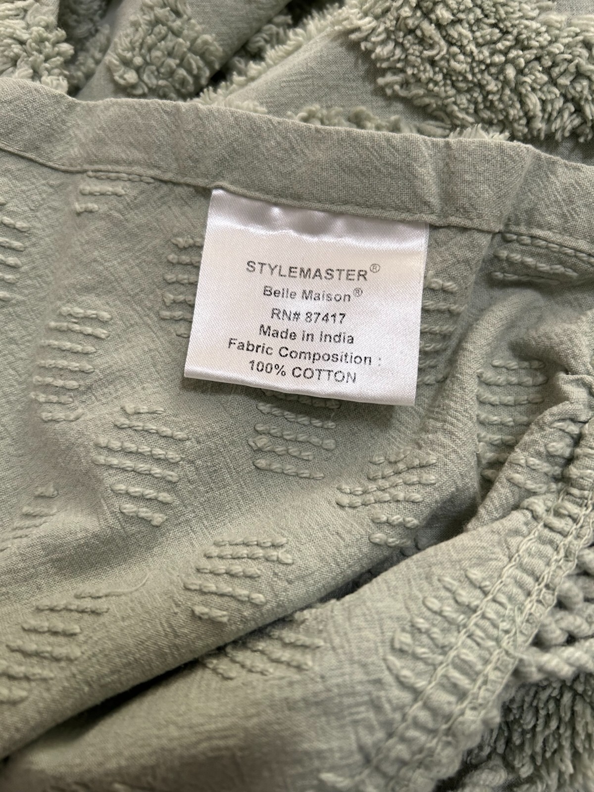 VINTAGE GREEN CHENILLE BEDSPREAD BELLE MASION 110 X 114 eBay