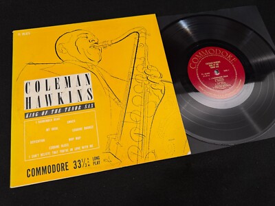 Coleman Hawkins King of the Tenor Sax 1952 Commodore 10'' DG Mono FL20,025 (C)