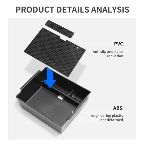 Car Armrest Storage Box Black for 24-25 Mitsubishi L200/Triton Models✧ - Picture 12 of 14