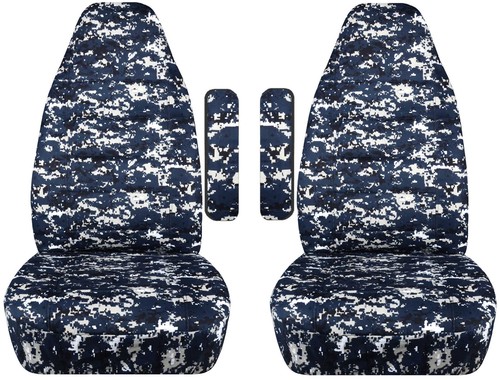 1 juego de fundas de asiento delanteras camuflaje furgoneta para Chevy Express/GMC Savana 2000-2014 - Imagen 10 de 11