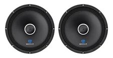 (2) Rockville RXM104 10" 1200w 4-Ohm SPL Car Midrange Mid-Bass Speakers w/Bullet