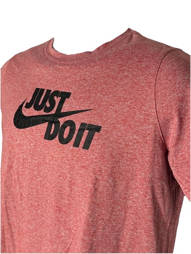 Nike Boys Youth XL T-Shirt Red Heathered Just Do It Graphic Tee Athletic Tee - Picture 3 of 8