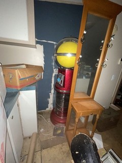 Large Red Gumball Machine with Yellow Globe
