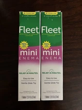 2 Fleet Bisacodyl Enema Stimulant Laxative - (1.25 fl oz) Travel Size Exp12/26