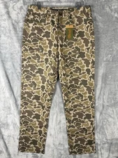 Marsh Wear Westwood Doubleknee Pants Men’s 34 Khaki Mallard Camo Stretch NWT