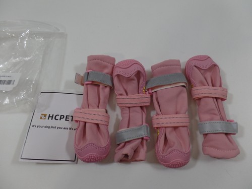 HCPET Dog Boots Shoes Pink SMALL Dog Breathable Protect Heat Snow Hiking Sz 1 - Picture 2 of 3