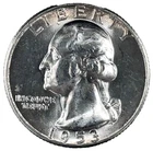 1953 Silver Washington Quarter GEM BU - Brilliant Uncirculated 25c US Coin #72