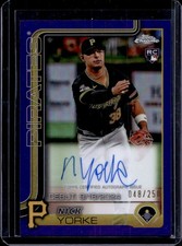 2025 Topps Chrome Update Nick Yorke Rookie Debut Auto RC Purple Refractor #/250