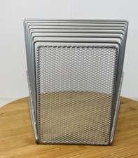 Modern Metal 45 Record Rack Holder 7 Slots or File Folder Organizer Tabletop