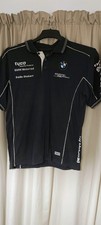 Genuine BMW Motorrad Tyco BSB Polo Shirt Blue Size Large