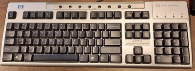 HP KUS0133 USB, SILVER AND BLACK, 8 BUTTONS & SMART CARD TERM. 323746-001 OC2N