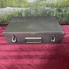 35mm Vintage Gray Metal Storage Case Photo Slides Stores 150 Picture Photo Film