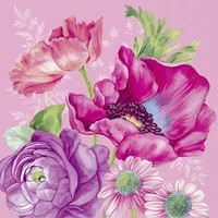 IHR Servietten Joleen Pink | Pink | 33 X 33 Cm | 3 Lagig | 20 Servietten