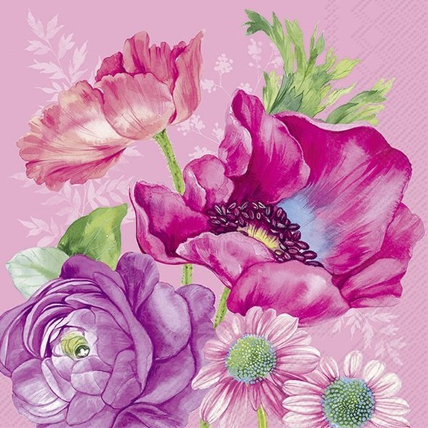 IHR Servietten Joleen Pink | Pink | 33 X 33 Cm | 3 Lagig | 20 Servietten-image