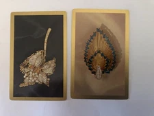 Retro Antique Jewelry Gold Brooches Diamond Pins Art Vintage Playing SWAP CARDS