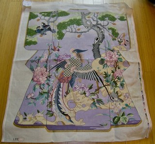 Very Large Lee Handpainted Kimono Needlepoint Canvas