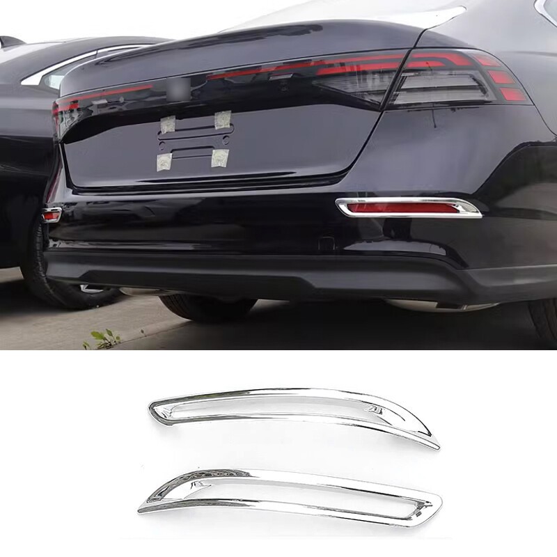 Chrome Style Rear Fog Light Lamp Cover Trim 2pcs For Honda Accord 11th 2023-2024