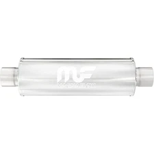 MagnaFlow 12649 6x6 Inch Round Center/Center Stainless Muffler