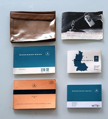 Bordmappe Mercedes 220 SE W111 Cabrio Betriebsanleitung Catalog D Scheckheft