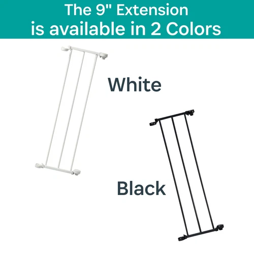 Hearth Gate Extensions Baby Gate Extension Kit - Stress Free (Black, 9") - Picture 6 of 6
