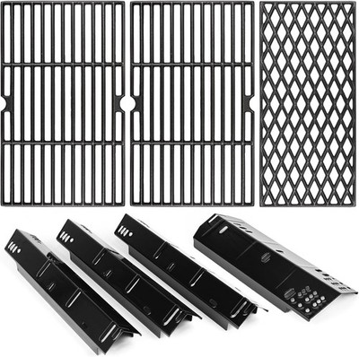 Uniflasy Grill Heat Plates and Cast Iron Cooking Grates for Dyna-Glo DGH450CR...