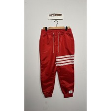 Thom Browne Red Ripstop 4-Bar Track Pants - Size 3