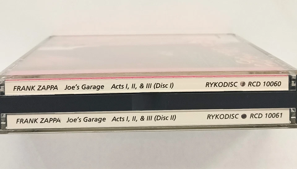 Brand New Frank Zappa Joe's Garage Acts I II III 2-CD Rykodisc 1979 Album Foto 3 de 4