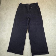 Judy Blue Garment Dyed Wide Leg Jeans Navy High Rise JB88807 Womens 11/30