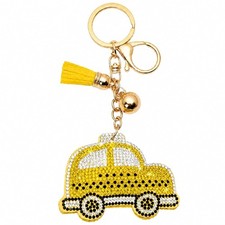 Rhinestone Gold Keychain Charms for Women Girls Backpack Purse Bling Keychain