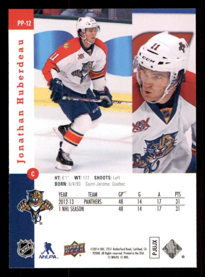 2013-14 SP Authentic 1993-94 SP Retro Premier Prospects #PP12 Jonathan Huberdeau - Image 2 of 2