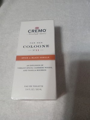 Cremo Men s Cologne No.11 Spice & Black Vanilla 3.4 fl oz BRAND NEW SEALED