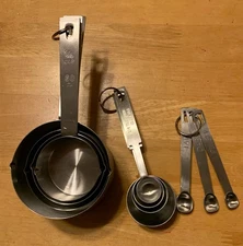 11-PIECE STAINLESS STEEL MEASURING CUPS 4 & 7-SPOONS SET With Tad Dash & Pinch