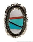 Vintage Sterling Silver Multi Gemstone Native American Style Ladies Ring