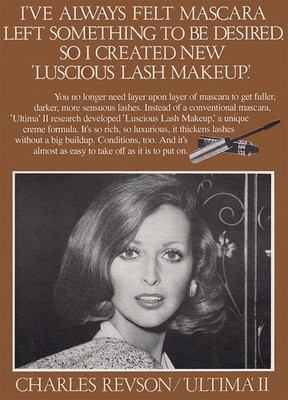 1973 Charles Revson: Mascara Left Something To Be Desired Vintage Print Ad