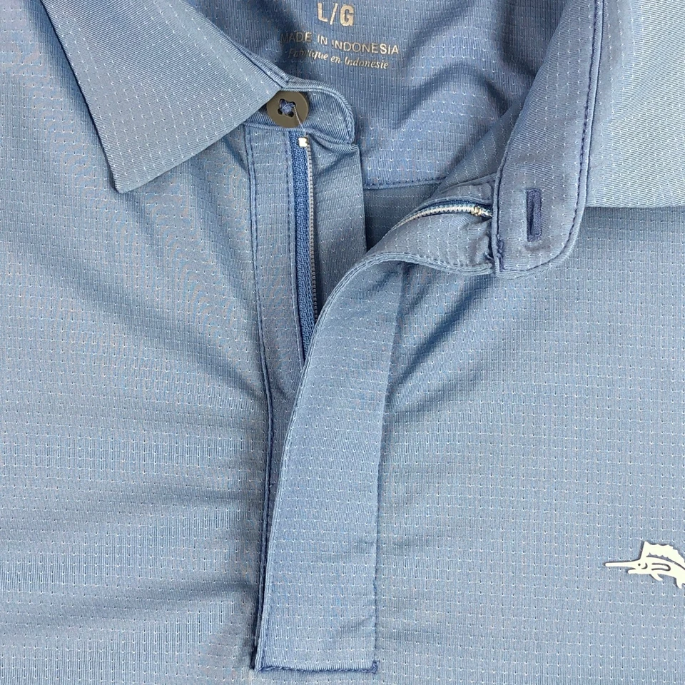 Camisa Polo Tommy Bahama IslandZone Para Hombres Grande Azul Golf Manga Corta Rendimiento Foto 4 de 4