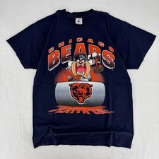 Vintage 1996 Chicago Bears NFL Taz Cotton T-Shirt reprint VK17091