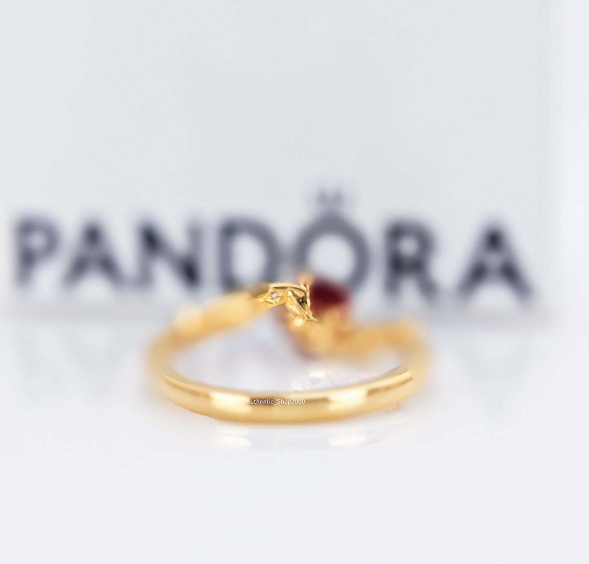 New 100% PANDORA Gold Disney Beauty and the Beast Enchanted Rose