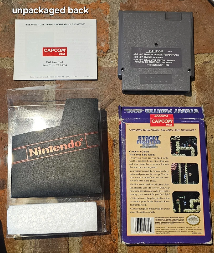 Street Fighter 2010: The Final Fight  NES (CIB) RARE manual and pictured inserts - Image 2 of 4