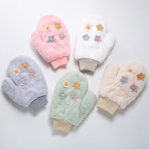 Windproof Outdoor Flower Women Winter Gloves Hanging Gloves Korean Mittens - Picture 6 of 12