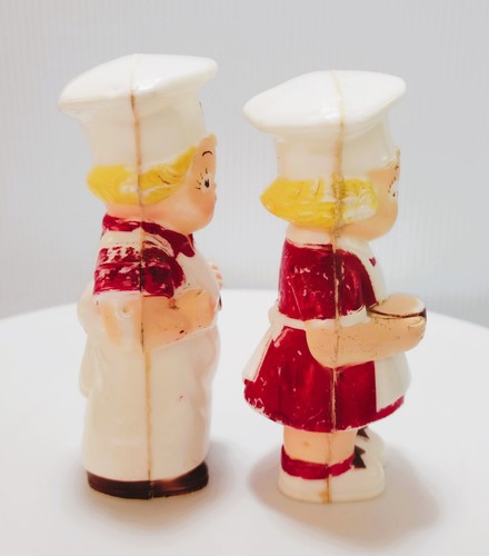 Vintage Plastic Campbells Soup Kids Salt and Pepper Shakers 4 1/2" - Picture 5 of 11