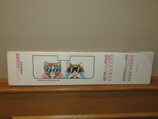 Vtg 1990 Nos Cardboard Sun Windshield Auto-shade Sunshade Cool Cats