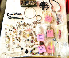 Schmuck Konvolut Reparatur Mehrzweck Handwerk Vintage Pop Perlen Kristalle Perlen PLUS - LESEN