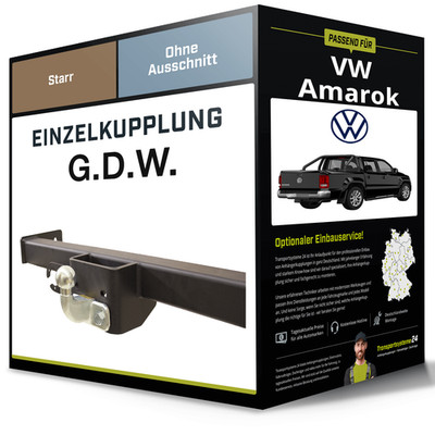 Starre Anhängerkupplung für VW Amarok 09.2010-05.2022 Typ 2H/S1B G.D.W. NEU